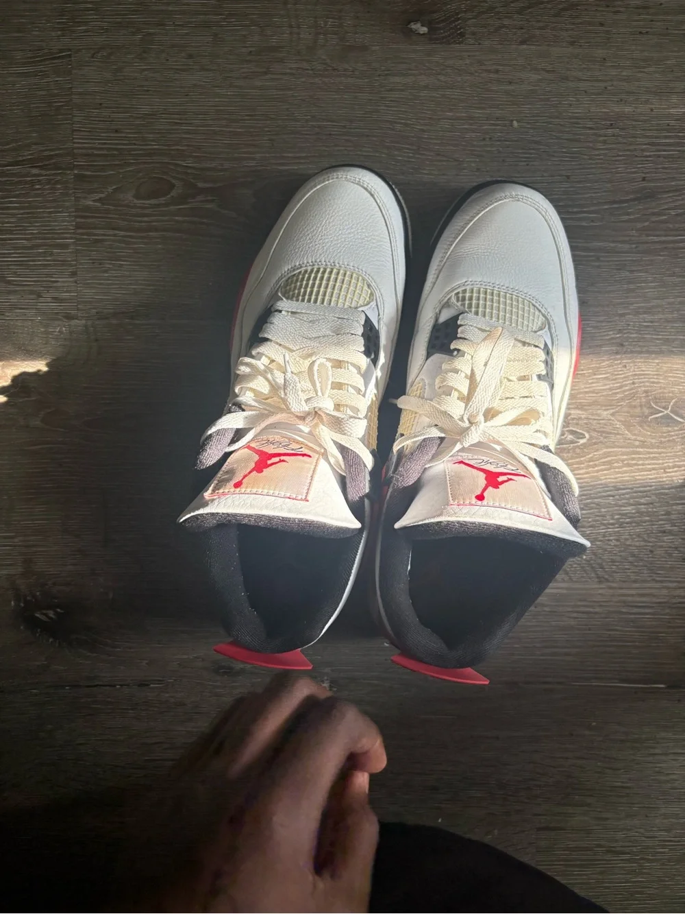Air Jordan 4 Retro Red Cement Basketball Sneakers